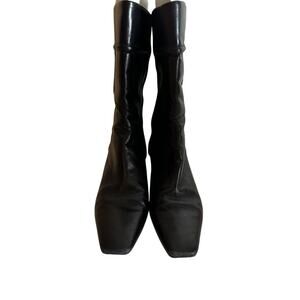 EUC Cole Haan JANNA Short Black Nappa Leather Boot 8.5B Classy Sleek Winter